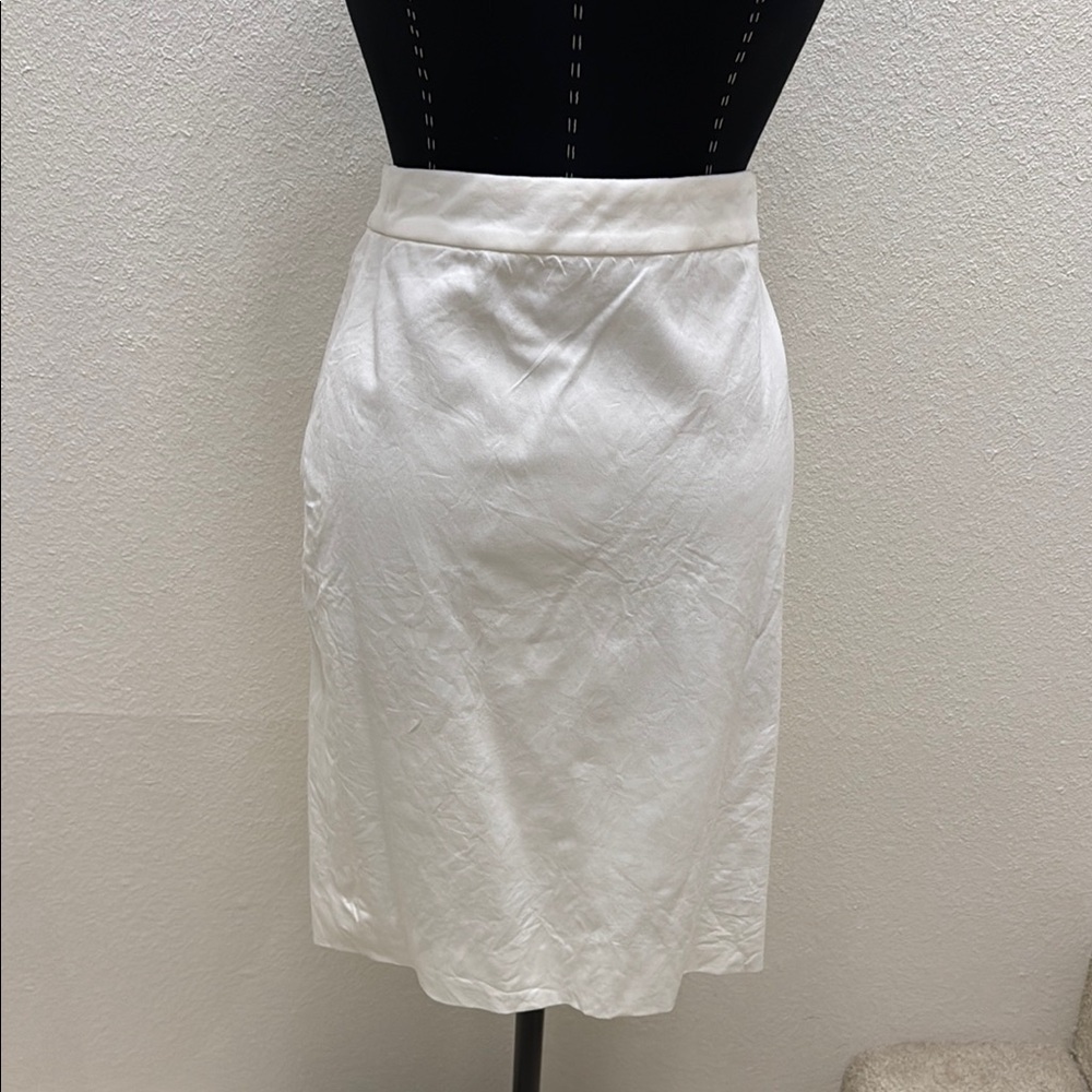 J. Crew White Pencil Skirt Knee-Length